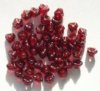 50 5mm Transparent Siam Ruby Vega Baby Bell Flower Beads